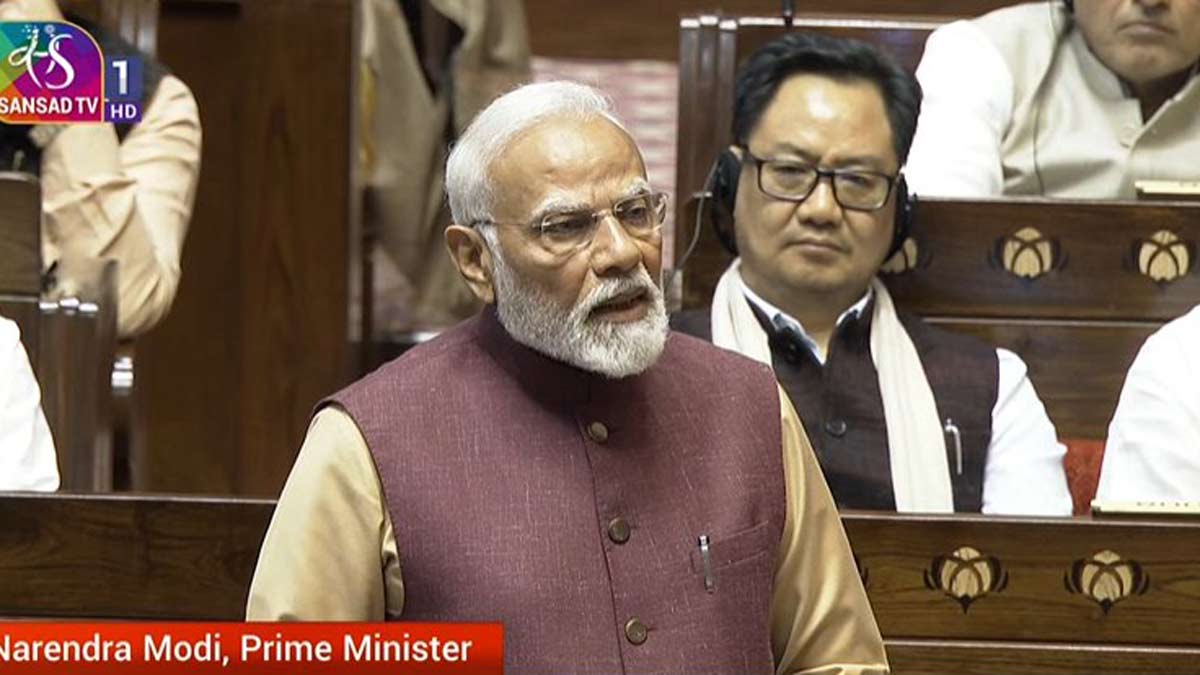 Prime Minister Narendra Modi speaks in Rajya Sabha | ANI