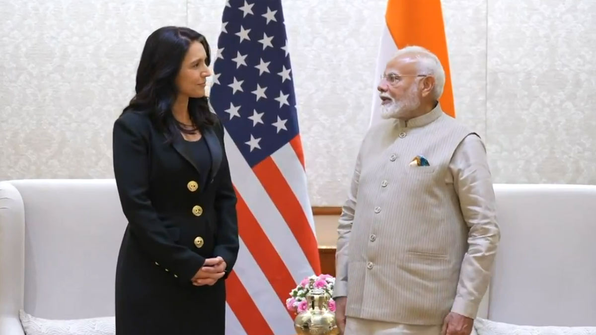 Tulsi Gabbard and Prime Minister Narendra Modi 