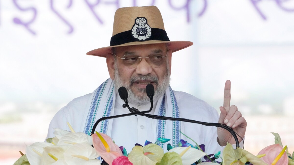 Ranipet: Union Home Minister Amit Shah addresses during the 56th CSIF raising day parade, in Ranipet district, Tamil Nadu, Friday, March 7, 2025. (PTI Photo/R Senthilkumar)(PTI03_07_2025_000043B)