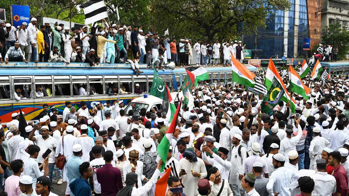 A protest organised by Jamiat-e-Ulema Hind in Kolkata’s Ramlila Maidan | Salil Bera