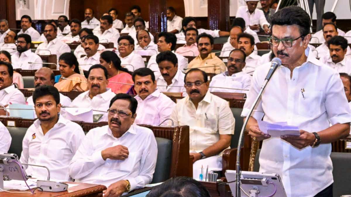 Tamil Nadu Chief Minister M.K. Stalin speaks during the ongoing assembly session, in Chennai | PTI