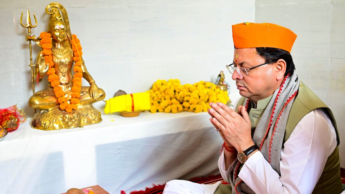 Uttarakhand Chief Minister Pushkar Singh Dhami performed the pran pratishtha for the Baba Baukh Nag temple
