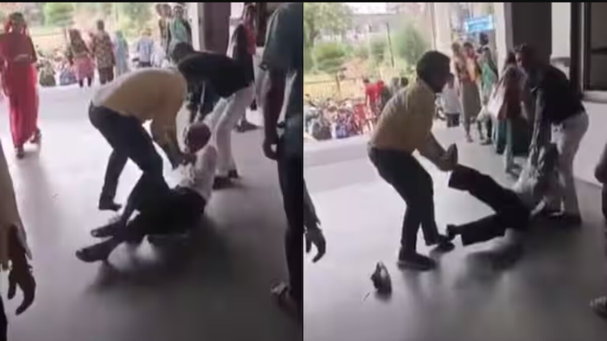 The video of a doctor attacking a bystander at the Madhya Pradesh hospital has caused a public uproar | X