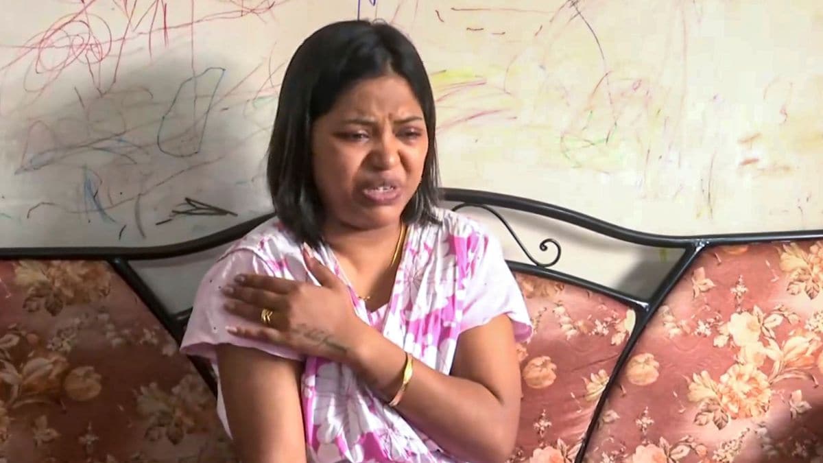Sohini Adhikary, wife of the Pahalgam terror attack victim Bitan Adhikari, speaks with the media, in Kolkata | PTI