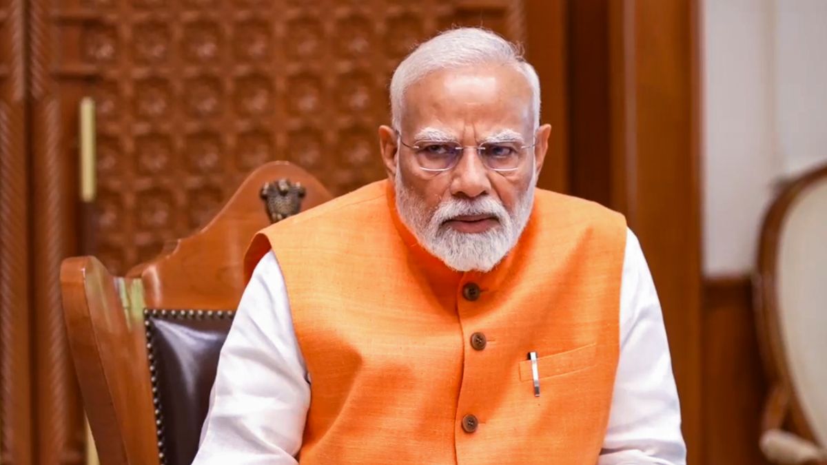 Prime Minister Narendra Modi chairs a meeting with Defence Minister Rajnath Singh | PTI 