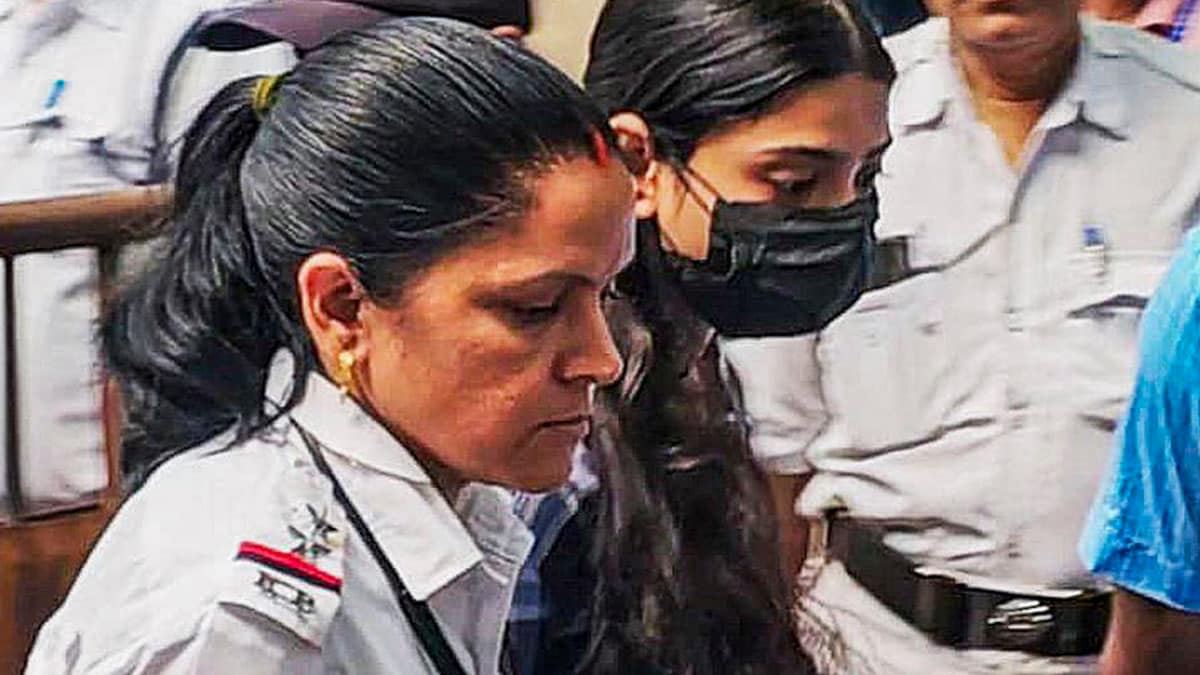 Kolkata: Social media influencer Sharmishtha Panoli, who was arrested by the Kolkata Police for making alleged communal comments in a video, being produced at a court, in Kokata, Saturday, May 31, 2025. (PTI Photo)(PTI05_31_2025_000344A)