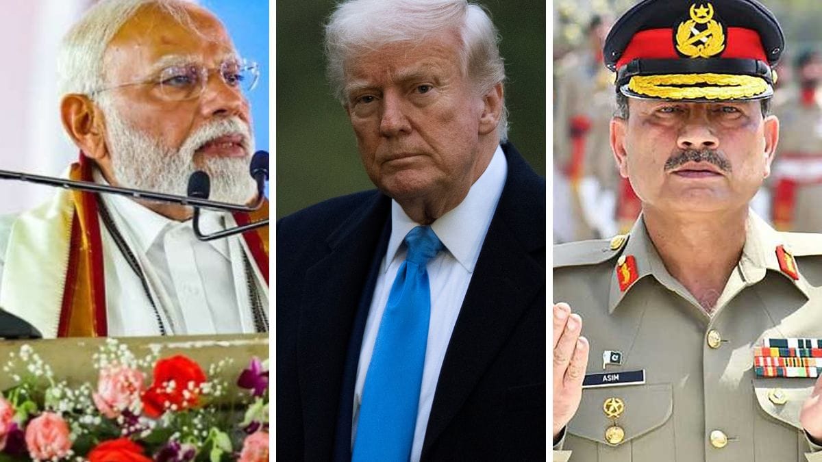 Prime Minister Narendra Modi, US President Donald Trump and Pakistan Army chief Asim Munir | X 