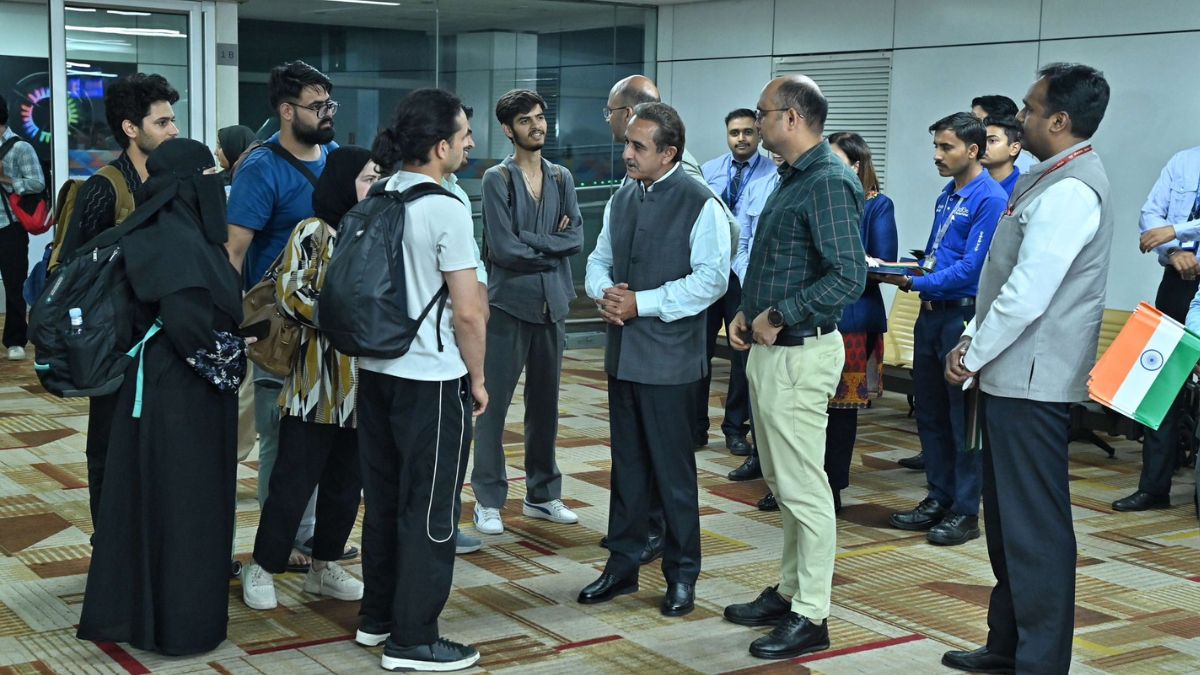 Union Minister of State Kirti Vardhan Singh receives Indians evacuated from Iran in New Delhi | MEA