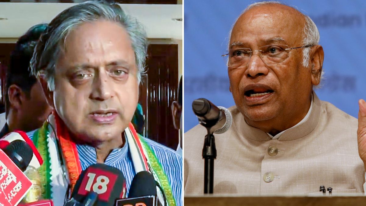 Shashi Tharoor vs Mallikarjun Kharge | PTI