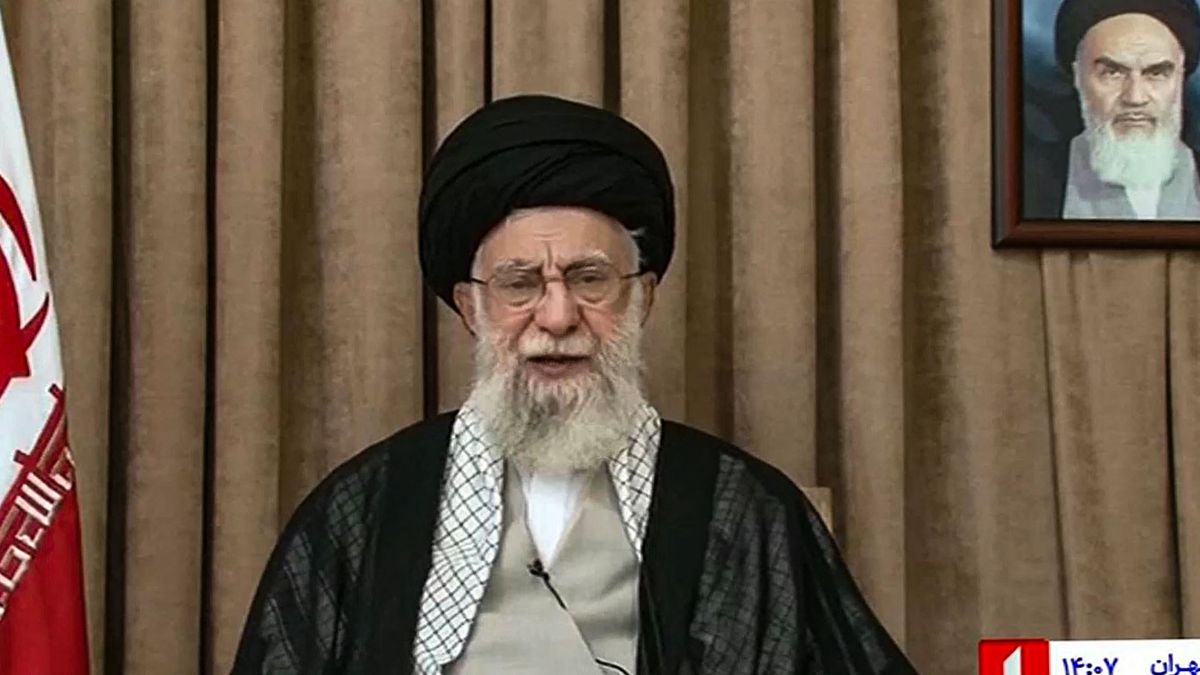 An image grab taken from footage broadcast by Iran's IRIB news state television on June 26, 2025, shows Iran's supreme leader, Ayatollah Ali Khamenei, addressing the nation | AP