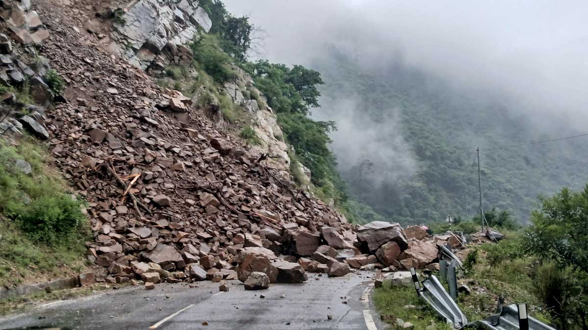 Uttarkashi-Gangotri road blocked by debris following a landslide | PTI