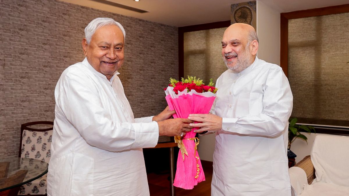 Union Home Minister Amit Shah with Bihar Chief Minister Nitish Kumar during a meeting, in Patna | PTI