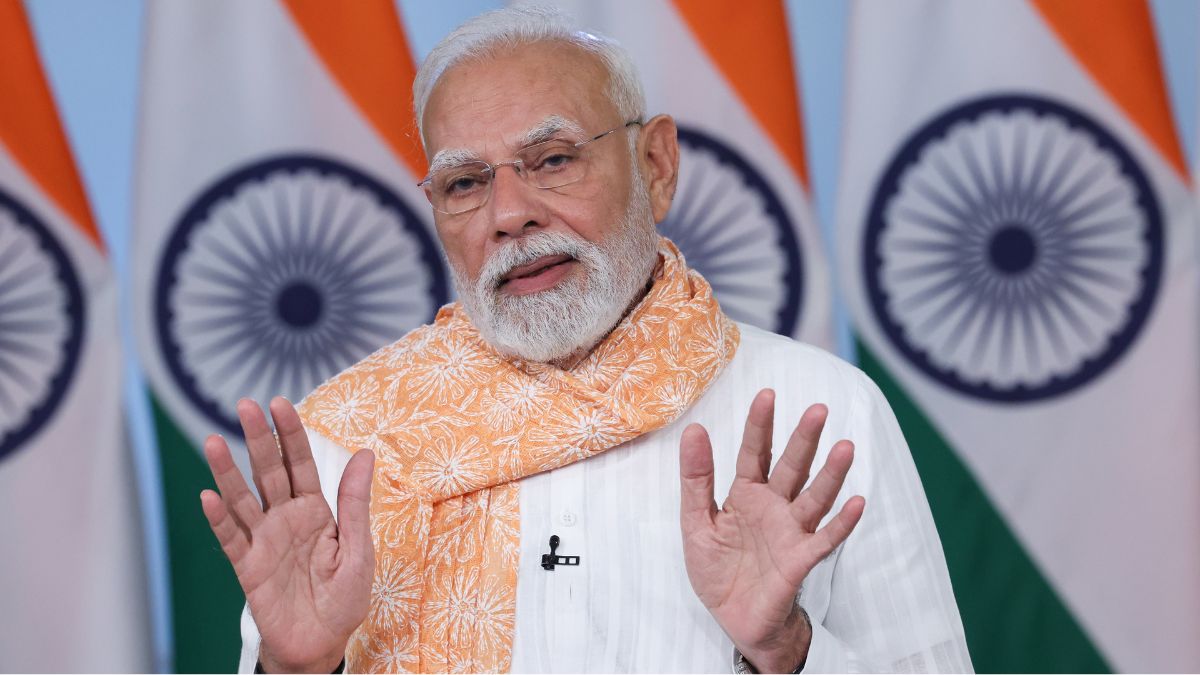 Prime Minister Narendra Modi during the launch of the Bihar Rajya Jeevika Nidhi Saakh Sahkari Sangh Limited | PTI