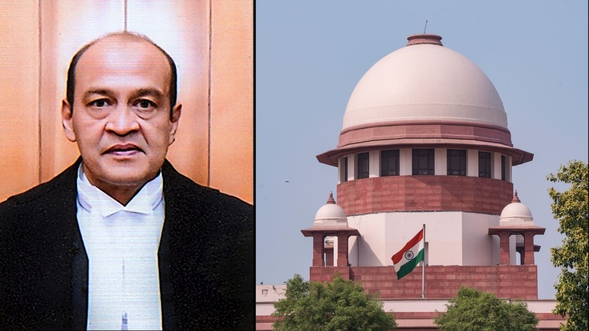 Justice Yashwant Varma (left); Supreme Court building | PTI