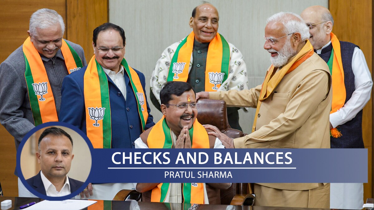 BJP leader Nitin Nabin assumes charge as the party's new National President in the presence of Prime Minister Narendra Modi, Union Ministers Rajnath Singh, Amit Shah and J.P. Nadda, and BJP National General Secretary (Org) B.L. Santhosh at the party headquarters in New Delhi | PTI