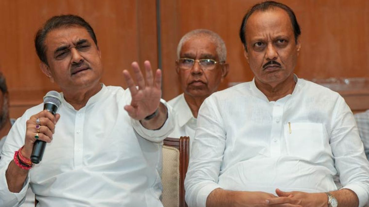 NCP leader Praful Patel with Ajit Pawar |  PTI 