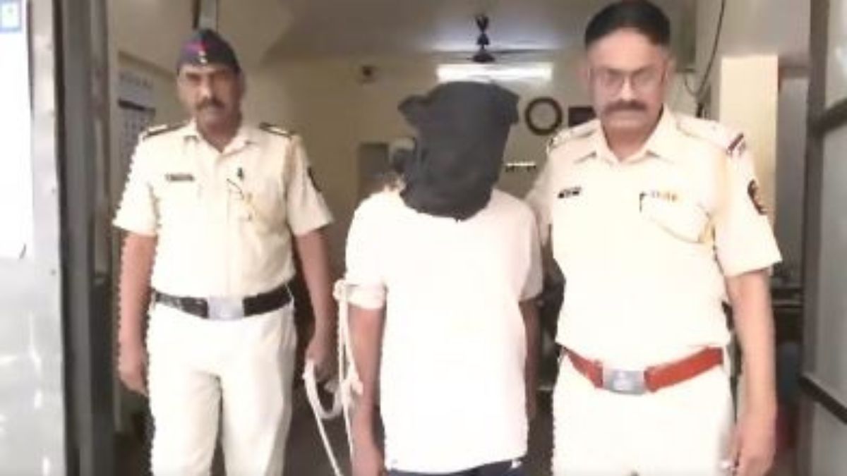 Riyaz Fazil Qazi, director of Nagpur-based NGO, being arrested by police | X 