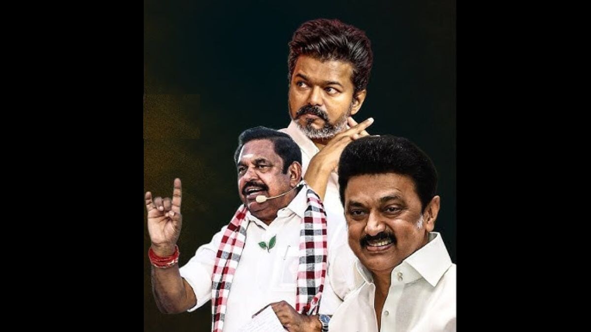 MK Stalin, Edappadi Palaniswami and Vijay