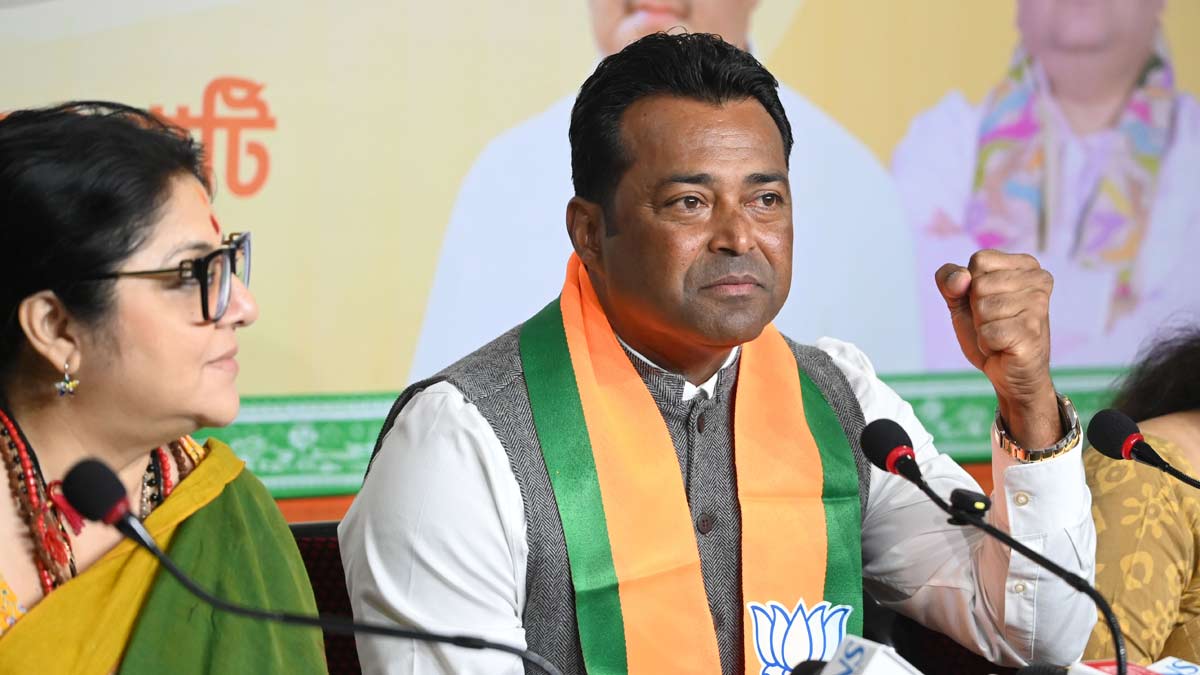 Leander Paes addresses a press conference in Kolkata | Salil Bera