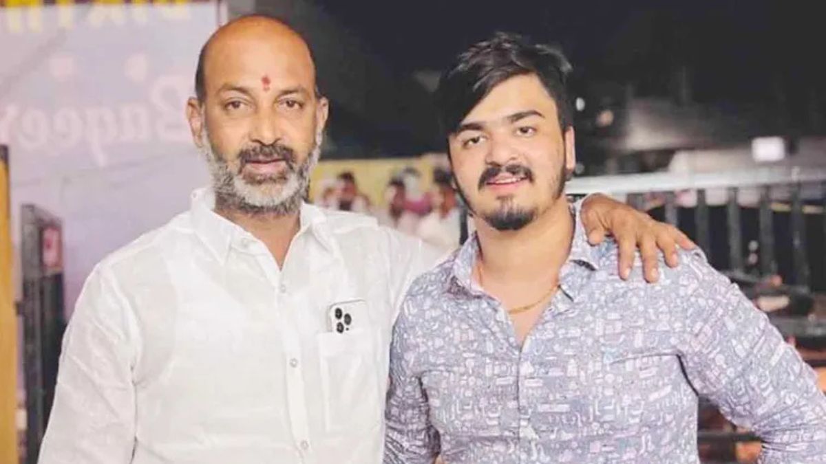 Bandi Sanjay with Bandi Bhageerath