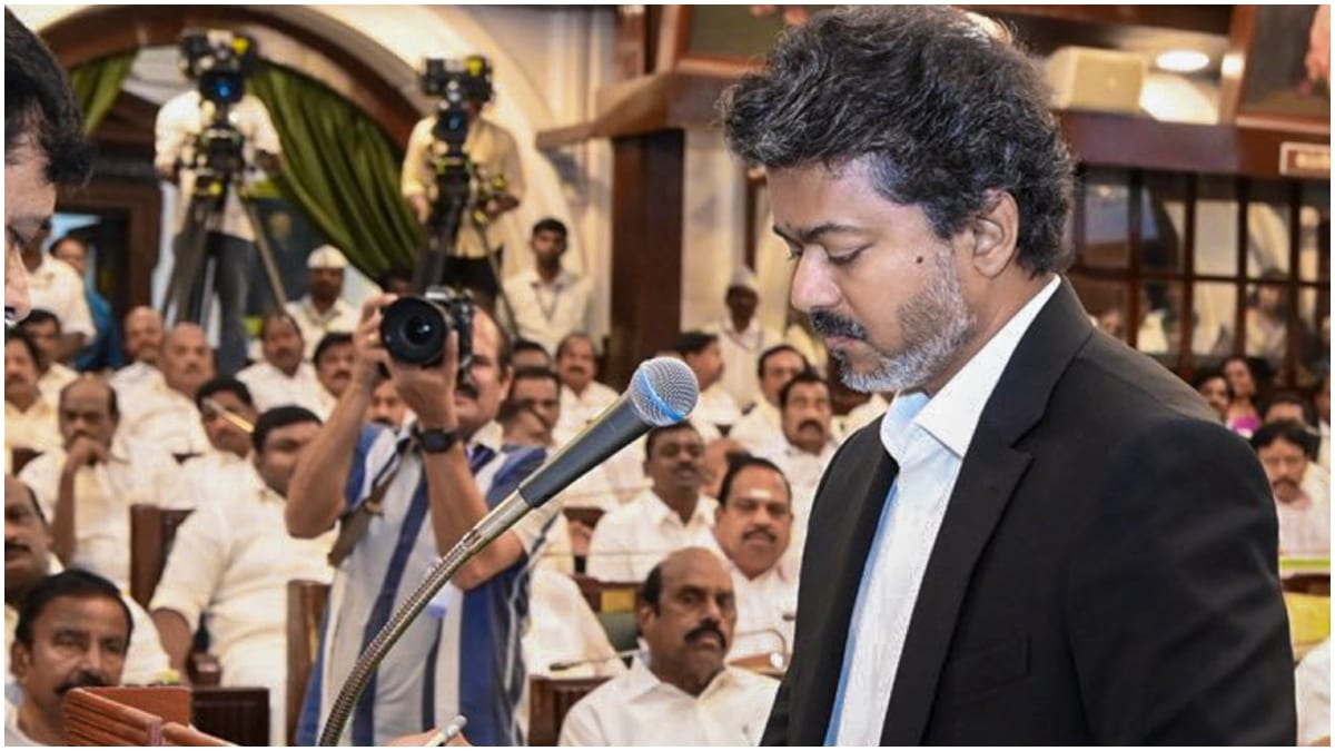 Tamil Nadu Chief Minister C. Joseph Vijay takes oath of office as a Member of the Legislative Assembly | PTI