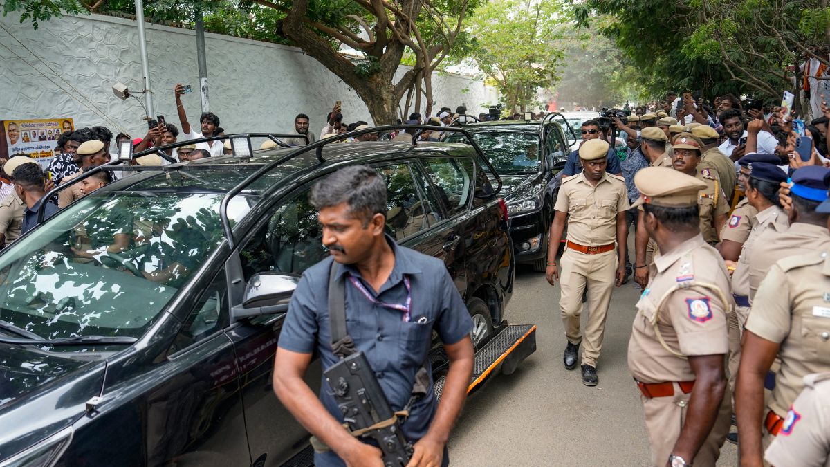 Tamilaga Vettri Kazhagam (TVK) chief Vijay's, unseen, convoy arrives at the party headquarters after he wins the Tamil Nadu Assembly elections, at Panaiyur, in Chennai | PTI