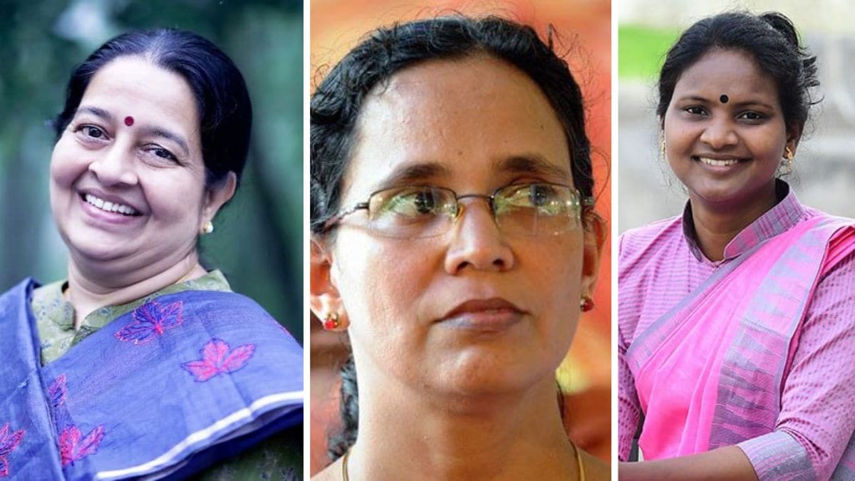 (From L-R) UDF's Uma Thomas, RMPI's K.K. Rema, and UDF's Ramya Haridas 