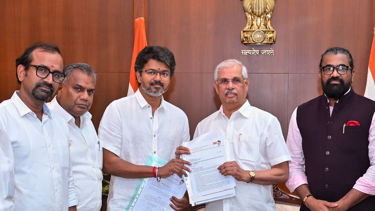 Vijay meets Governor Rajendra Arlekar | PTI