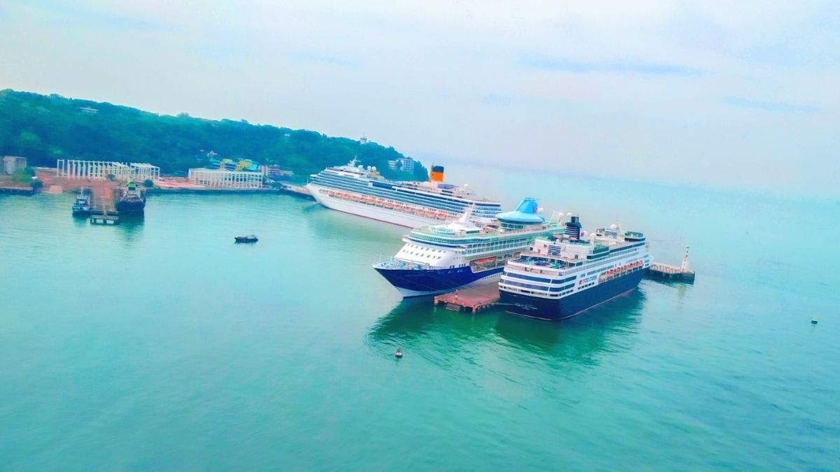 [File] Cruise ships docked at the Mormugao Port in Goa | Mormugao Port Authority