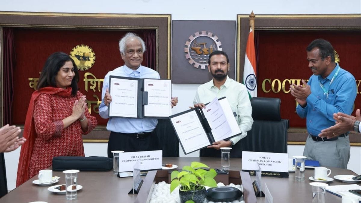 From the JV signing of HBL Engineering and Cochin Shipyard | CSL