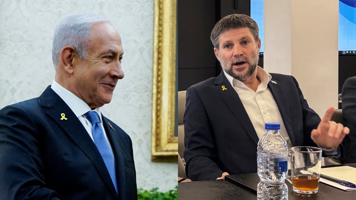 Israel PM Benjamin Netanyahu. (Right) Israeli Finance Minister and Religious Zionism party chief Bezalel Smotrich | Reuters