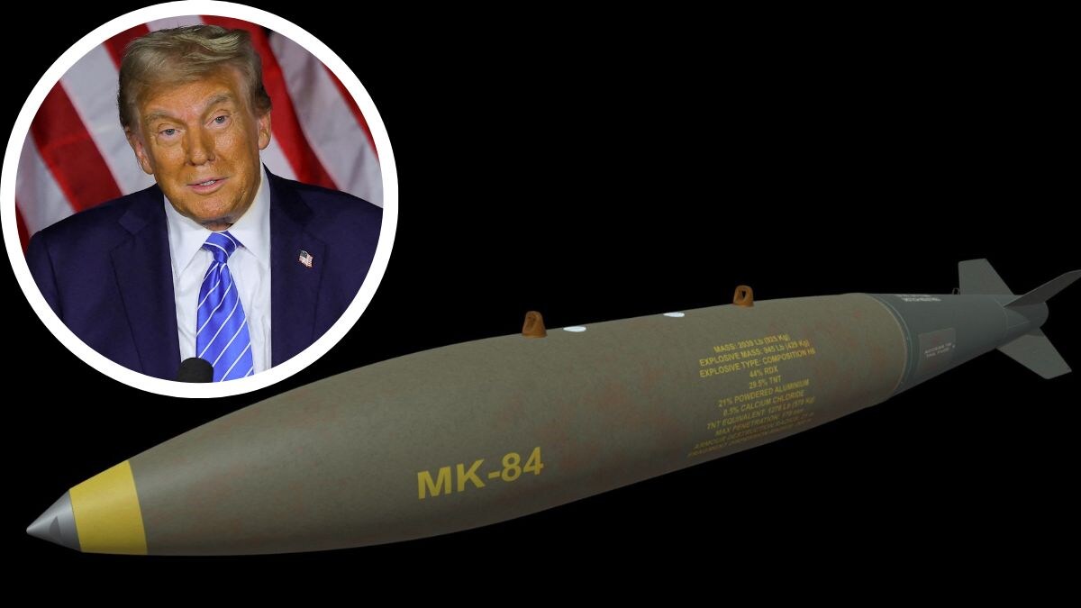 Donald Trump said the 2000-pound bombs ordered by Israel 'are now on their way' 