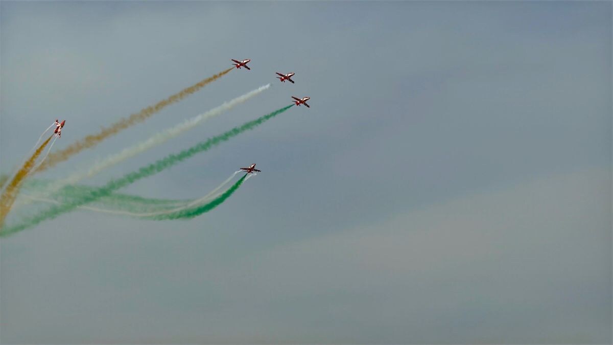 India's Suryakiran performing aerobatics at Dubai Air Show | Pramod B Kutty  