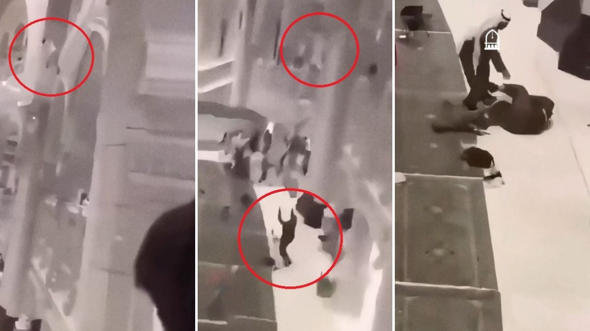 The security officer who stopped the man from hitting the ground suffered fractures, according to the authorities | X