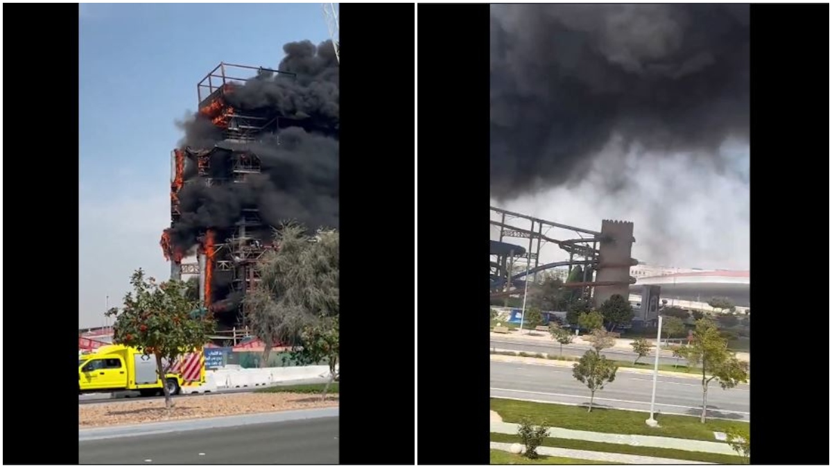 Yas Island fire: Abu Dhabi Civil Defence units were at the spot, the police department said as videos of an under-construction skyscraper being engulfed by flames went viral on the internet