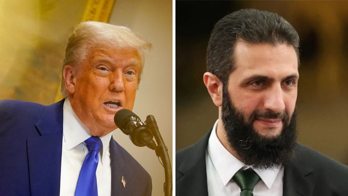 US President Donald Trump. Syrian President Ahmed al-Sharaa | X 