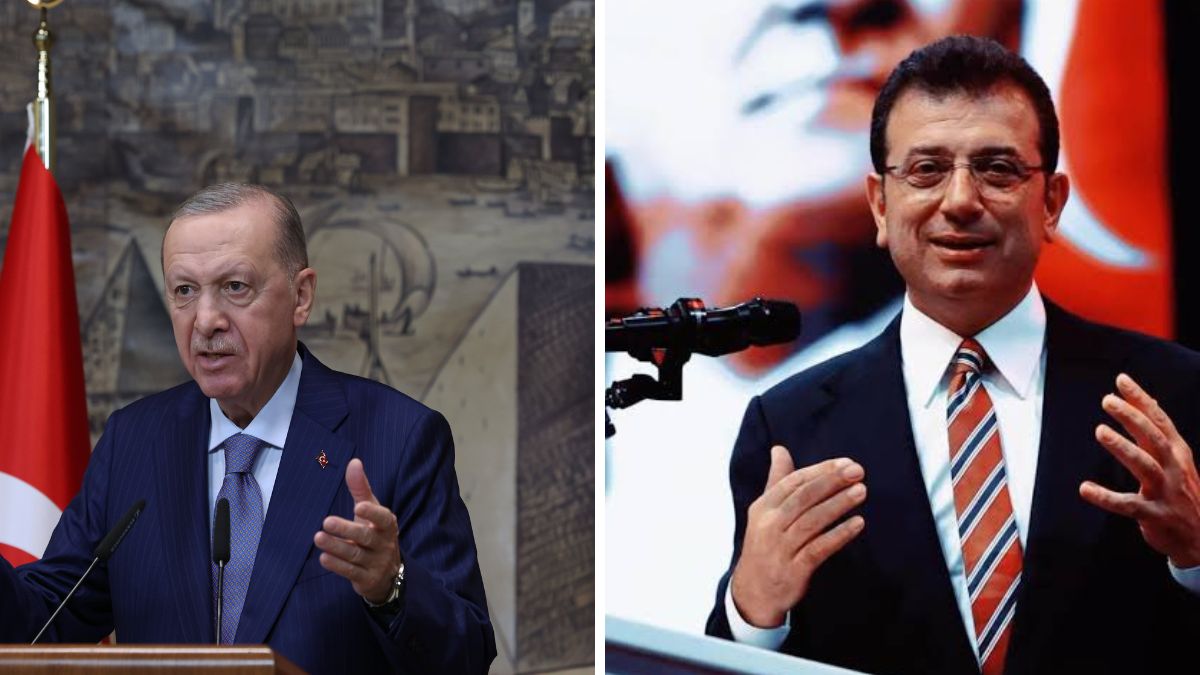 President Recep Tayyip Erdoğan. (Right) Istanbul Mayor Ekrem İmamoğlu | X 