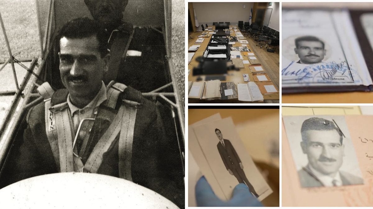 Israeli spy Eli Cohen. (Right) The documents related to Cohen recovered by Israel | X 