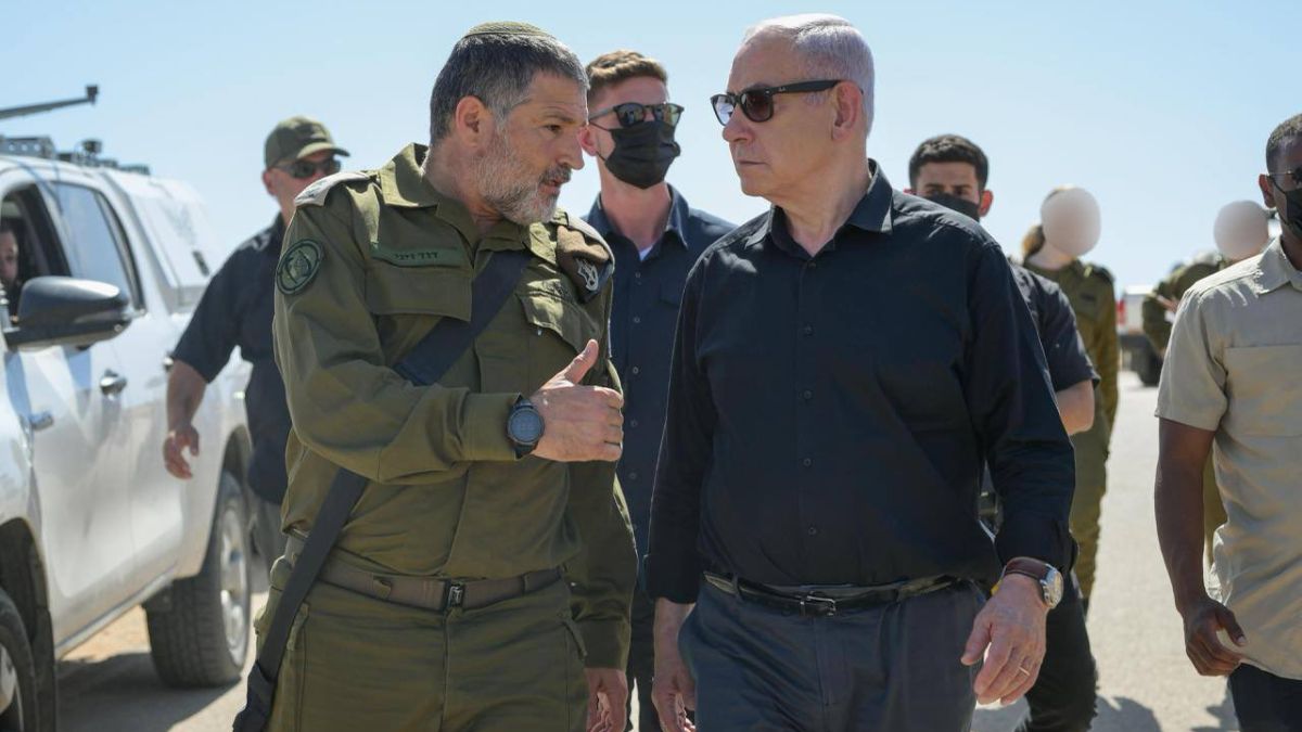 Prime Minister Benjamin Netanyahu with Major General David Zini | via X/@LionsOfZion_ORG