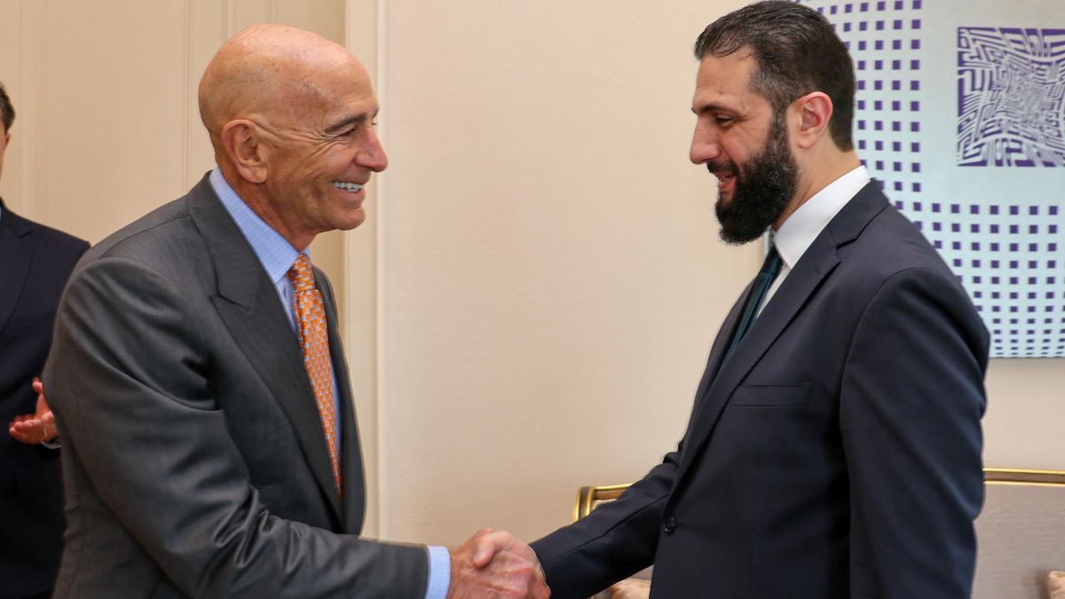 Syrian President Ahmed al-Sharaa meets with U.S. Ambassador to Turkey and special envoy to Syria Tom Barrack in Istanbul | Reuters