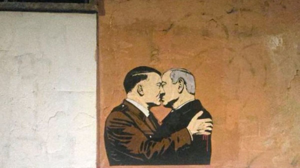 The graffiti titled 'The Final Solution' created by artist Laika in Italy | X 