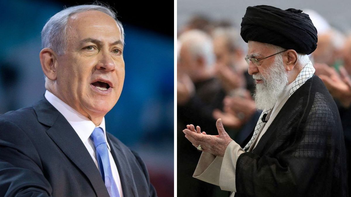 Israel Prime Minister Benjamin Netanyahu. (Right) Iran's Supreme Leader Ayathollah Khamenei | X