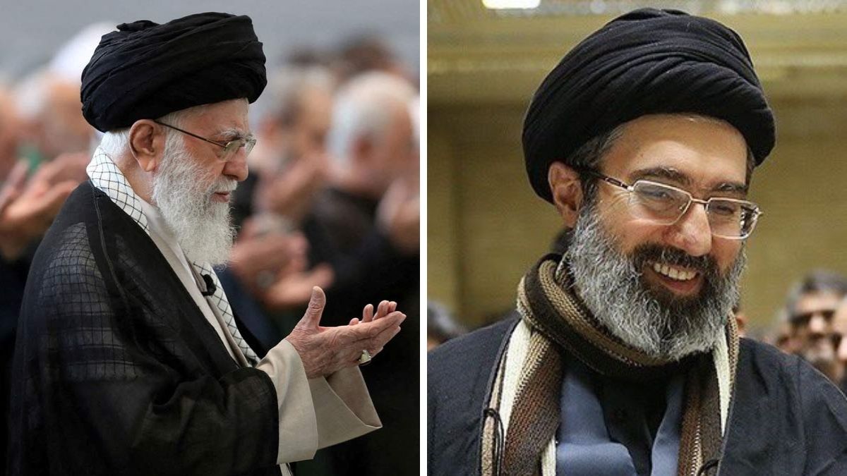 Iran Supreme Leader Ali Khamenei. (Right) His son and successor Mojtaba Khamenei | X 