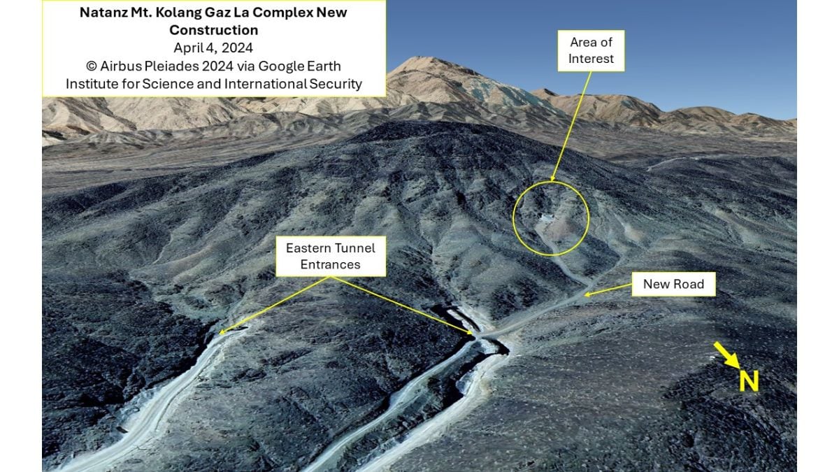 The satellite image of the nuclear facility at Natanz Mt. Kolang Gaz La | X 