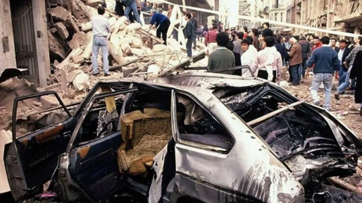 The 1994 bombing of the Argentine Israelite Mutual Association centre in Buenos Aires that killed 84 people | X 