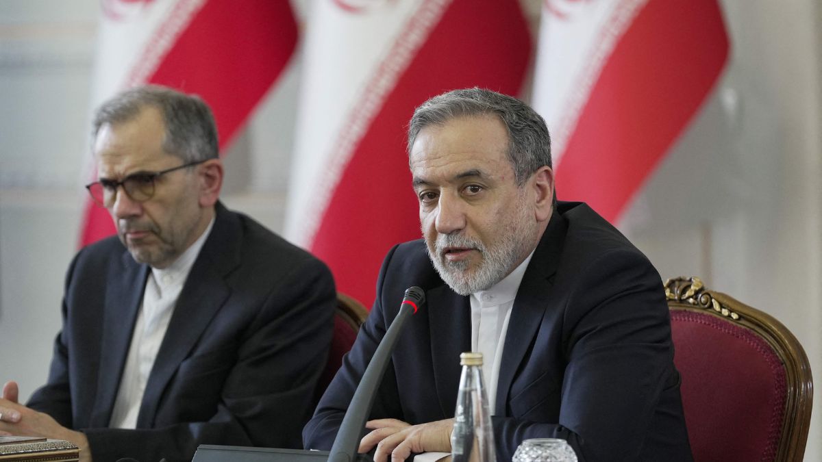 FM Abbas Araghchi (R) meeting with ambassadors and diplomatic representatives in Tehran | AFP