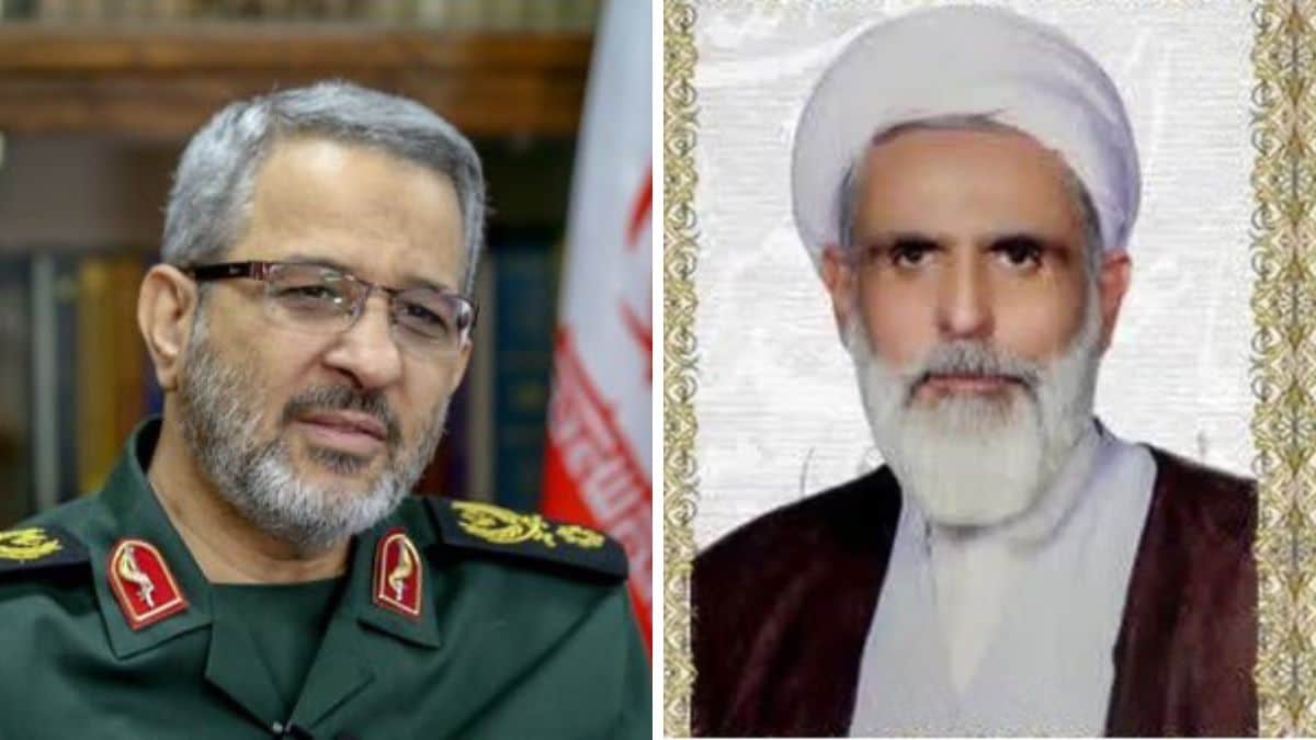IRGC deputy commander Gholamhossein Gheybparvar and senior adviser Ali Taeb | X 