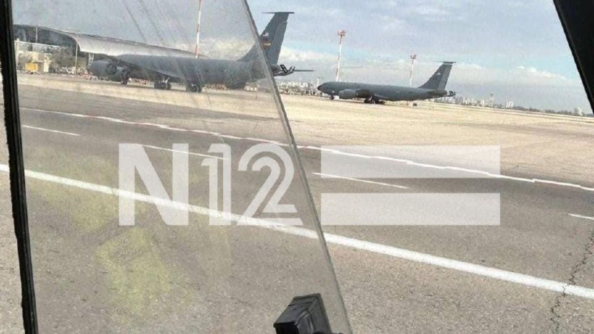 United Stated Air Force KC-135 refuelling planes spotted at Israel's Ben Gurion airport | X 