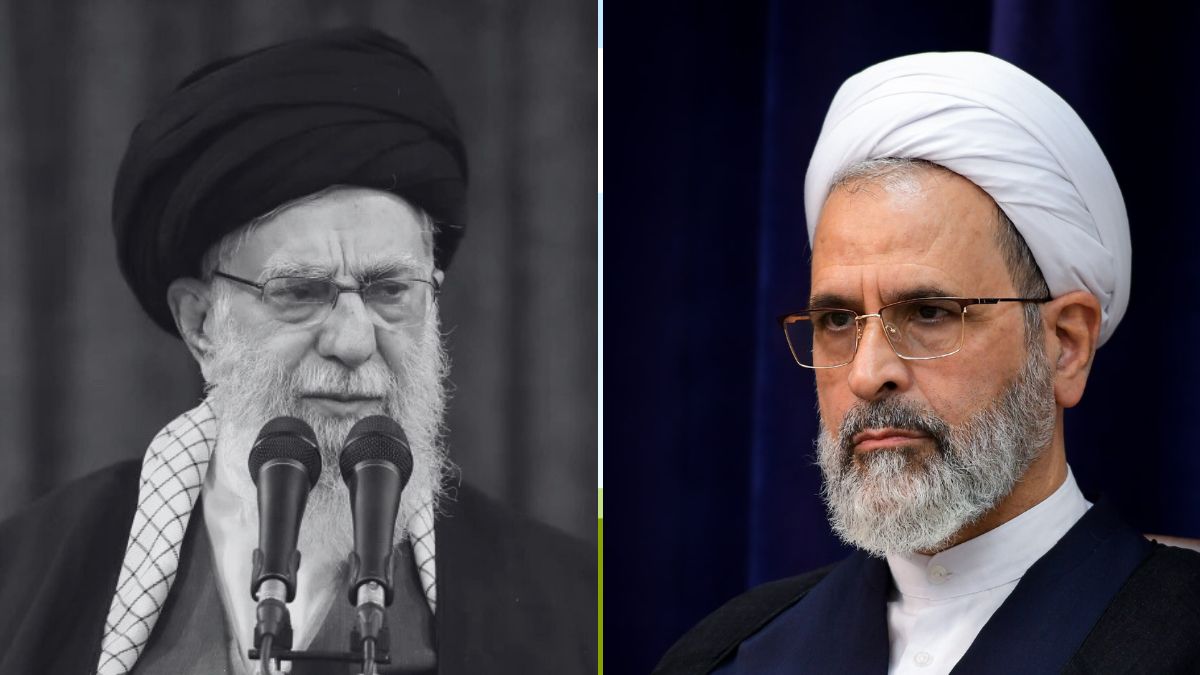 Former Iranian Supreme Leader Ayatollah Ali Khamenei (L) and the new interim Supreme Leader Ayatollah Alireza Arafi (R) | AP, khamenei.ir