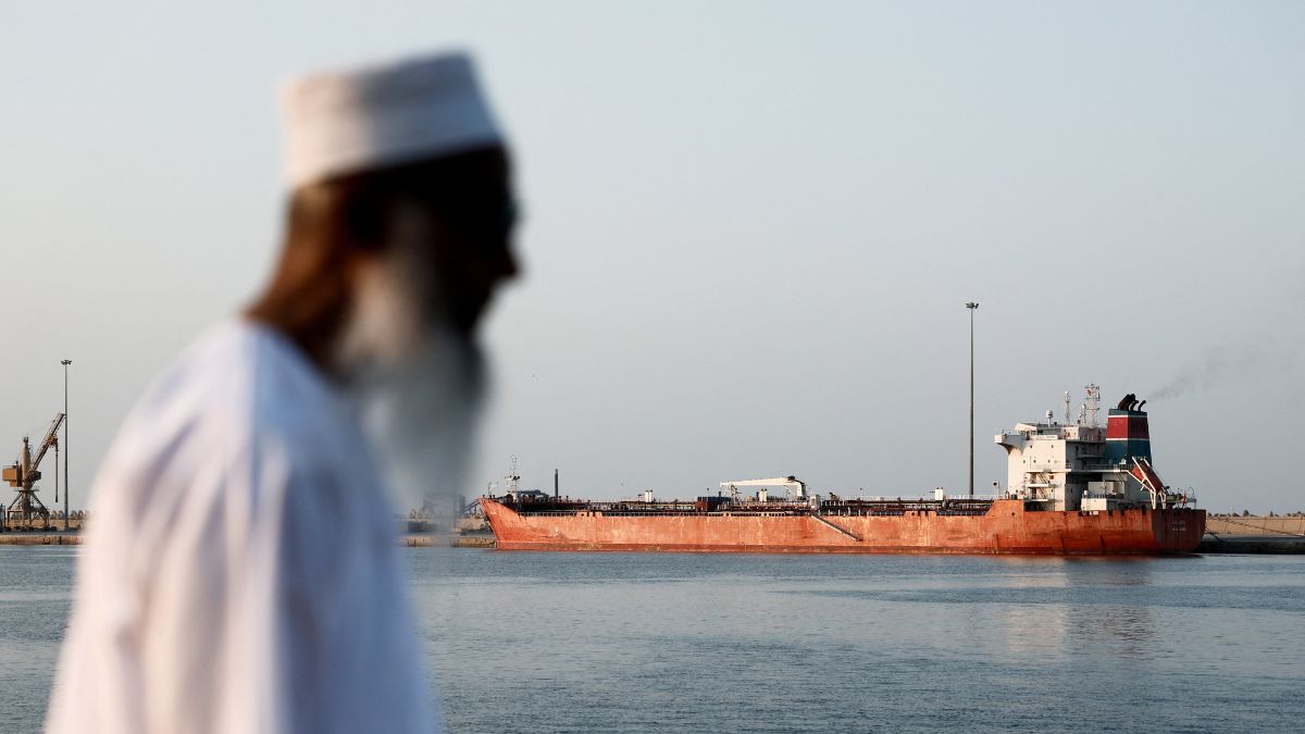 The Callisto tanker sits anchored in Port Sultan Qaboos as the traffic is down in the Strait of Hormuz, amid the U.S.-Israeli conflict with Iran, in Muscat, Oman | Reuters
